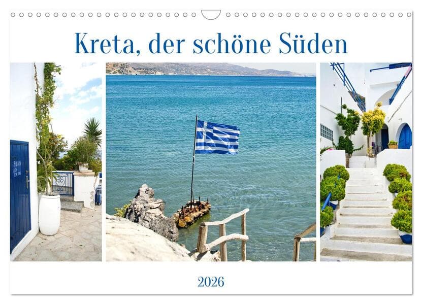 Kreta, der schöne Süden (Wandkalender 2026 DIN A3 quer), CALVENDO Monatskalender