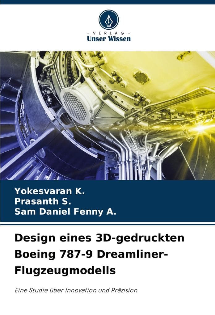 Design eines 3D-gedruckten Boeing 787-9 Dreamliner-Flugzeugmodells