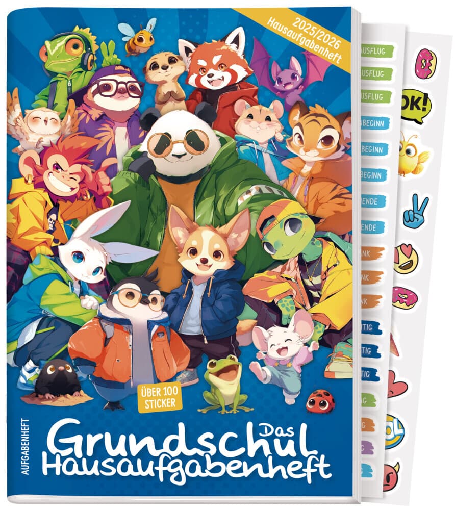 Das Grundschul-Hausaufgabenheft 25/26 A5 [Rasselbande] EM
