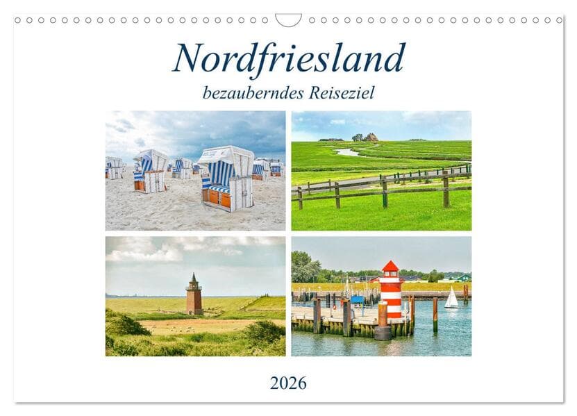 Nordfriesland - bezauberndes Reiseziel (Wandkalender 2026 DIN A3 quer), CALVENDO Monatskalender