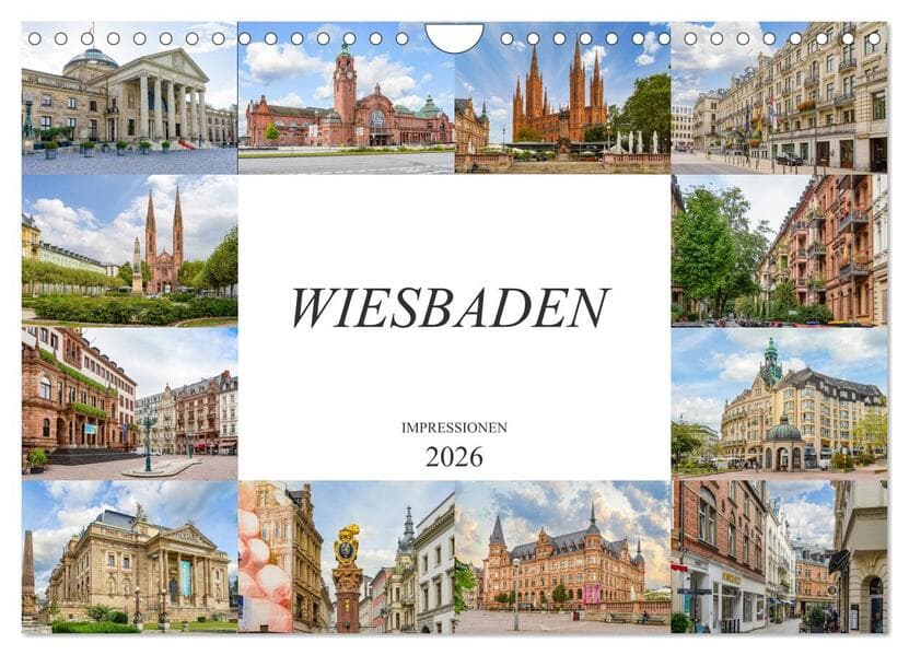 Wiesbaden Impressionen (Wandkalender 2026 DIN A4 quer), CALVENDO Monatskalender