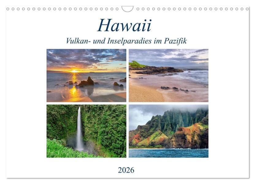 Hawaii - Vulkan- und Inselparadies im Pazifik (Wandkalender 2026 DIN A3 quer), CALVENDO Monatskalender
