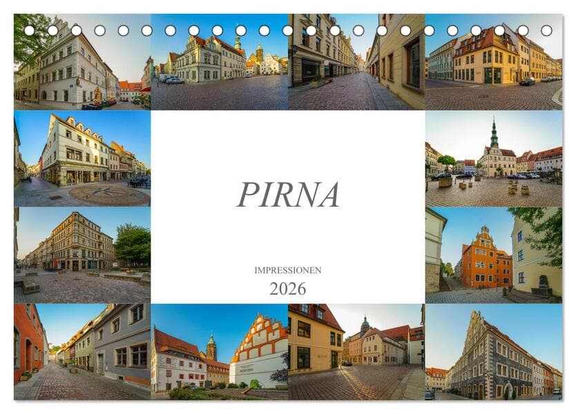 Pirna Impressionen (Tischkalender 2026 DIN A5 quer), CALVENDO Monatskalender