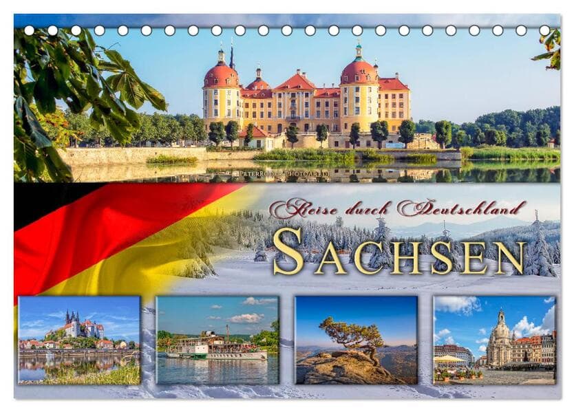 Reise durch Deutschland - Sachsen (Tischkalender 2026 DIN A5 quer), CALVENDO Monatskalender