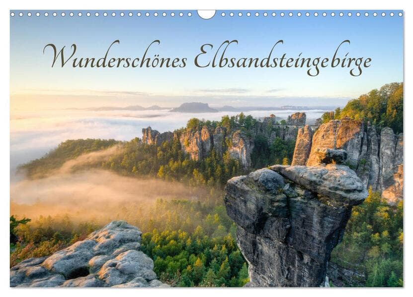 Wunderschönes Elbsandsteingebirge (Wandkalender 2026 DIN A3 quer), CALVENDO Monatskalender