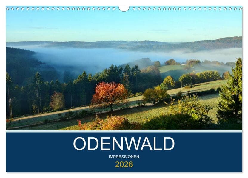 Odenwald - Impressionen (Wandkalender 2026 DIN A3 quer), CALVENDO Monatskalender