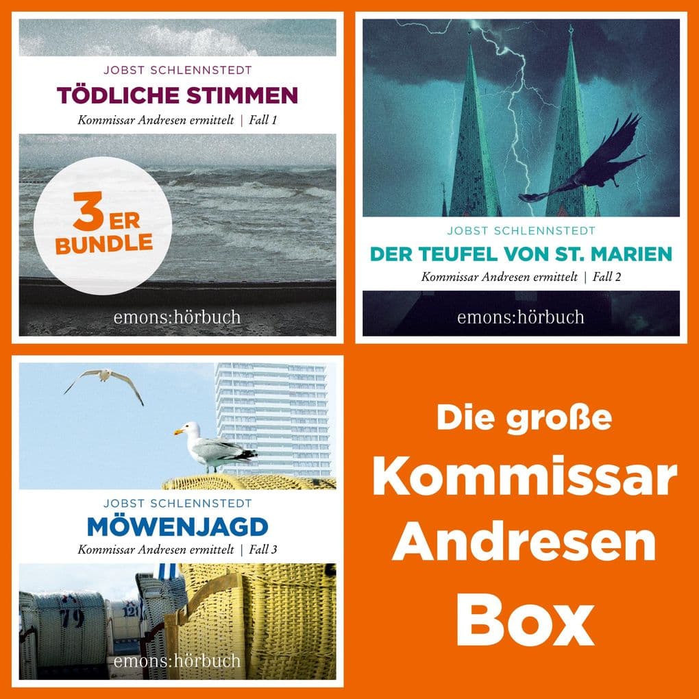 Die große Kommissar Andresen Box - Tödliche Stimmen, Der Teufel von St. Marien, Möwenjagd - Kommissar Andresen
