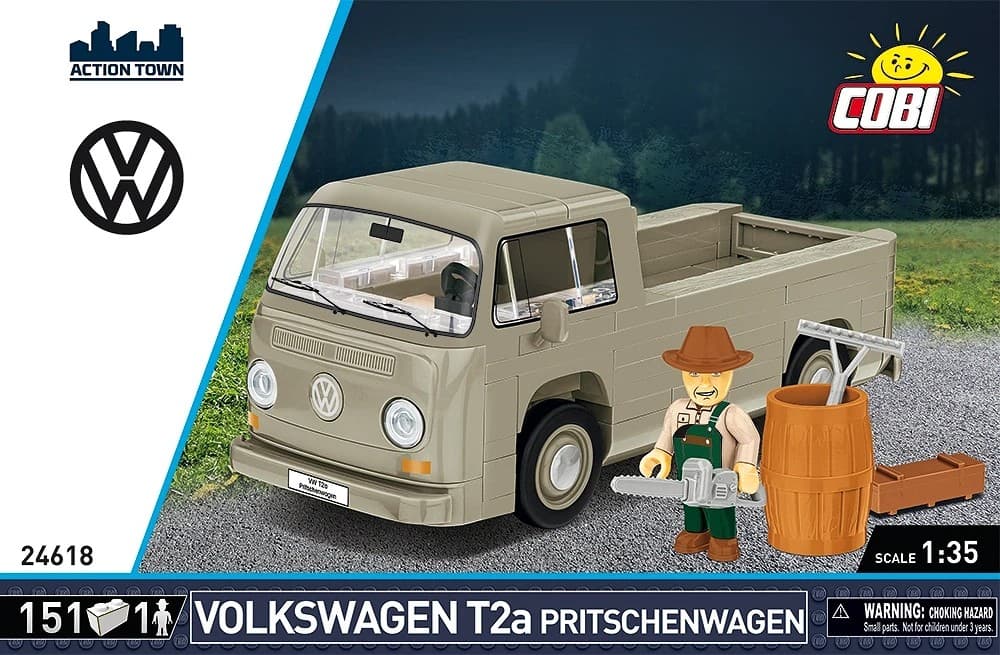 COBI 24618 - Volkswagen T2a Pritschenwagen, Bausatz 1:35, 151 Klemmbausteine