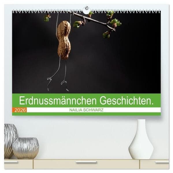 Erdnussmännchen Geschichten. (hochwertiger Premium Wandkalender 2026 DIN A2 quer), Kunstdruck in Hochglanz