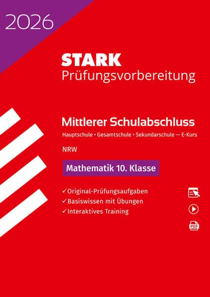 STARK Mathematik E-Kurs - Mittlerer Schulabschluss (MSA) 2026 NRW Hauptschule/Gesamtschule/Sekundarschule - Prüfungsvorbereitung