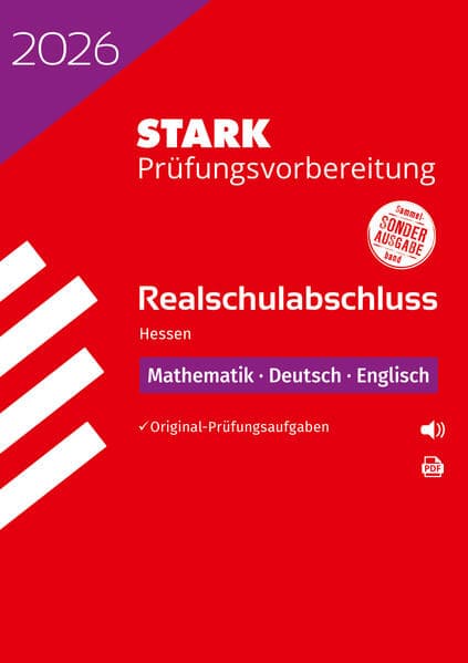 STARK Mathematik, Deutsch, Englisch - Realschulabschluss 2026 Hessen - Prüfungsvorbereitung