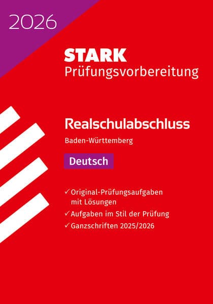 STARK Deutsch - Realschulabschluss 2026 BW - Prüfungsvorbereitung