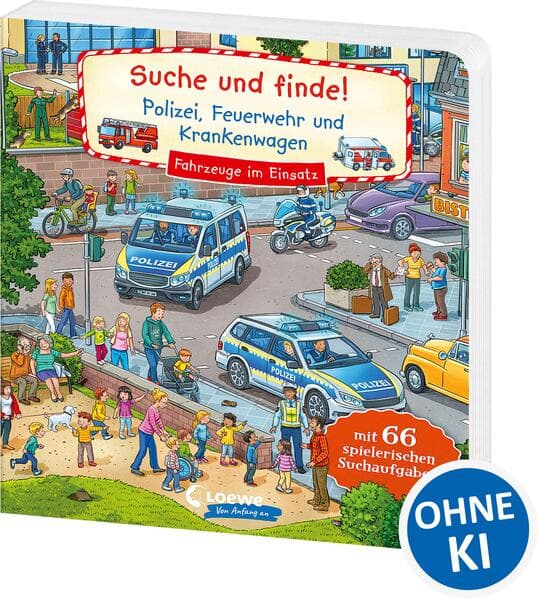 Suche und finde! Polizei, Feuerwehr und Krankenwagen