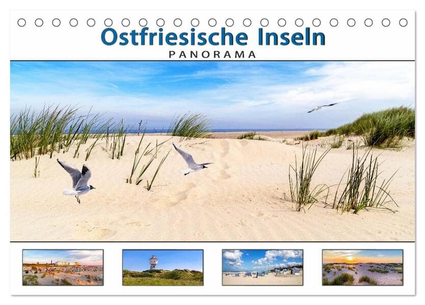 PANORAMA - Ostfriesische Inseln (Tischkalender 2026 DIN A5 quer), CALVENDO Monatskalender