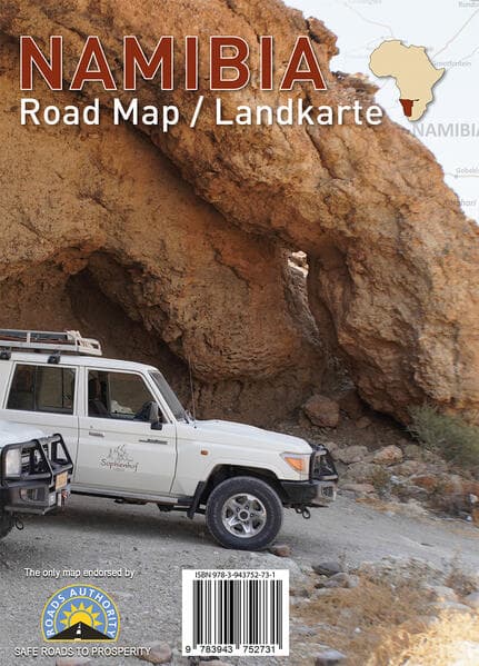 Namibia Road Map / Landkarte Campsite Edition