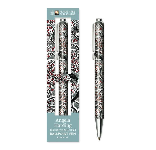 Premium Kugelschreiber: Angela Harding, Amseln und Beeren