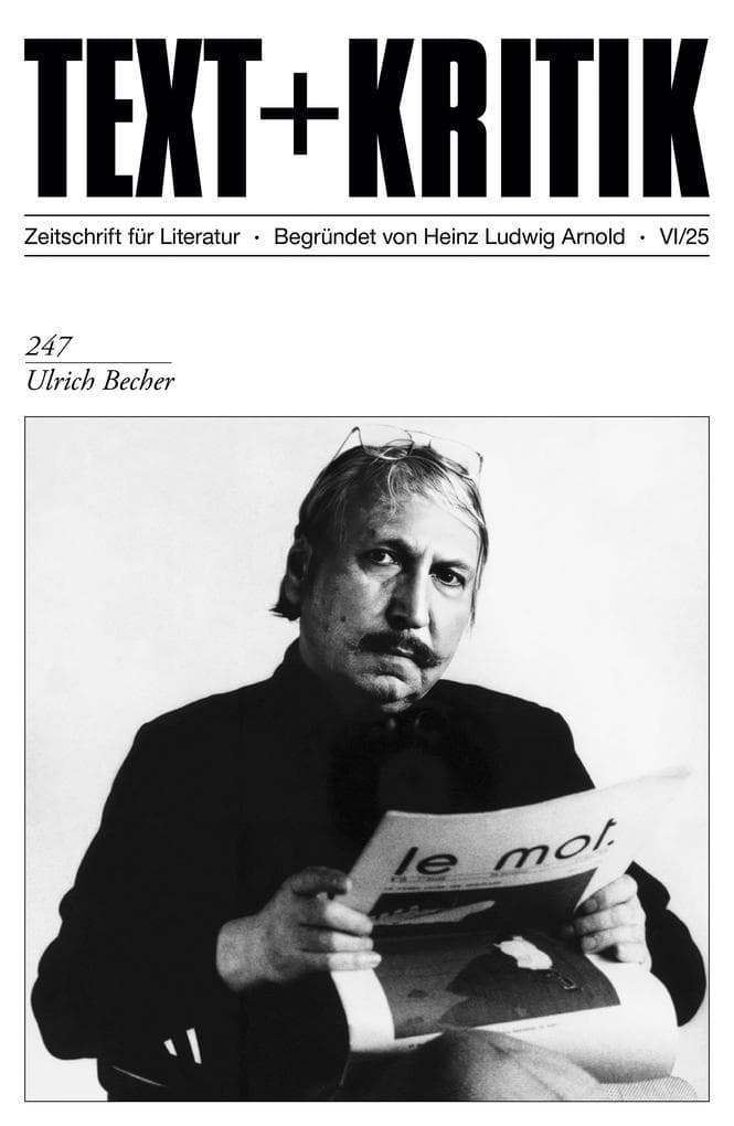 TEXT + KRITIK 247 - Ulrich Becher