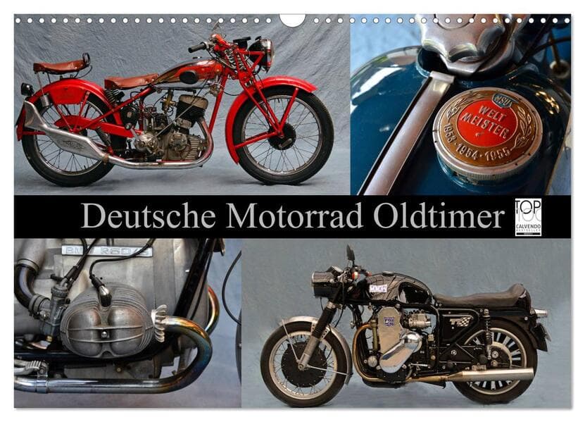 Deutsche Motorrad Oldtimer (Wandkalender 2026 DIN A3 quer), CALVENDO Monatskalender