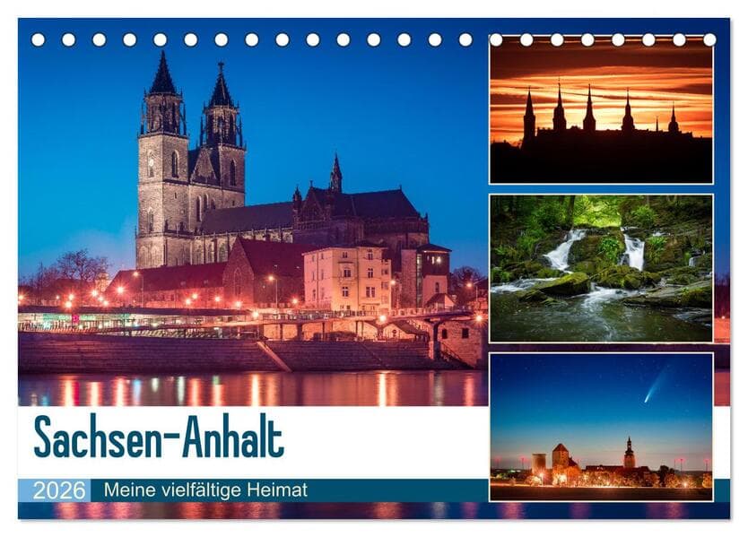 Sachsen-Anhalt - Meine vielfältige Heimat (Tischkalender 2026 DIN A5 quer), CALVENDO Monatskalender