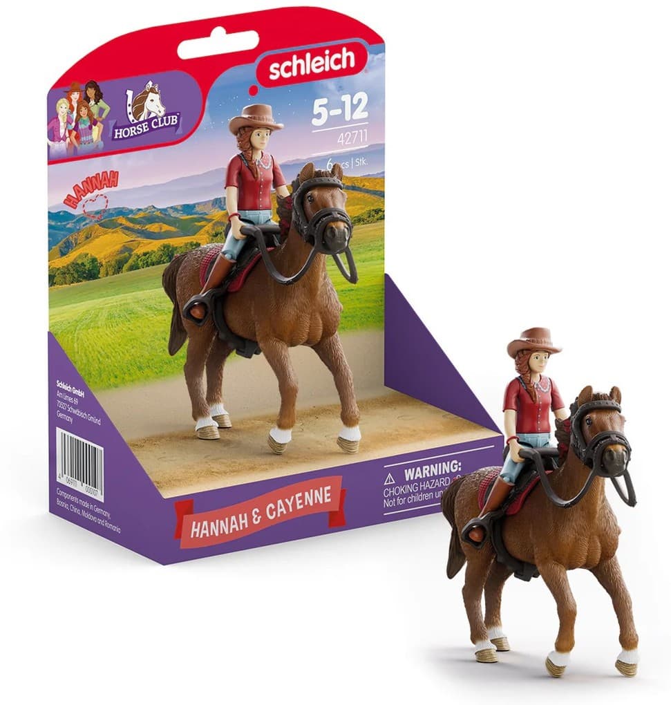 Schleich 42711 - Horse Club, Hannah & Cayenne, Spielset