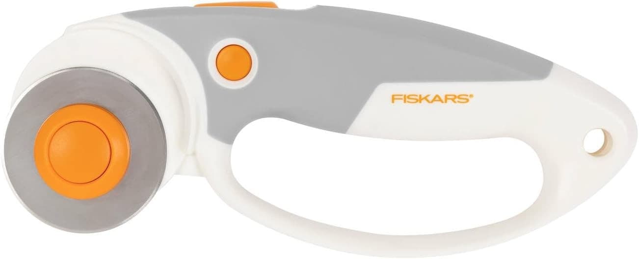 Fiskars Titanium Rollmesser mit Komfortgriff, Klingendurchmesser 45 mm