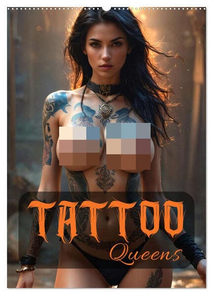 Tattoo Queens (Wandkalender 2026 DIN A2 hoch), CALVENDO Monatskalender