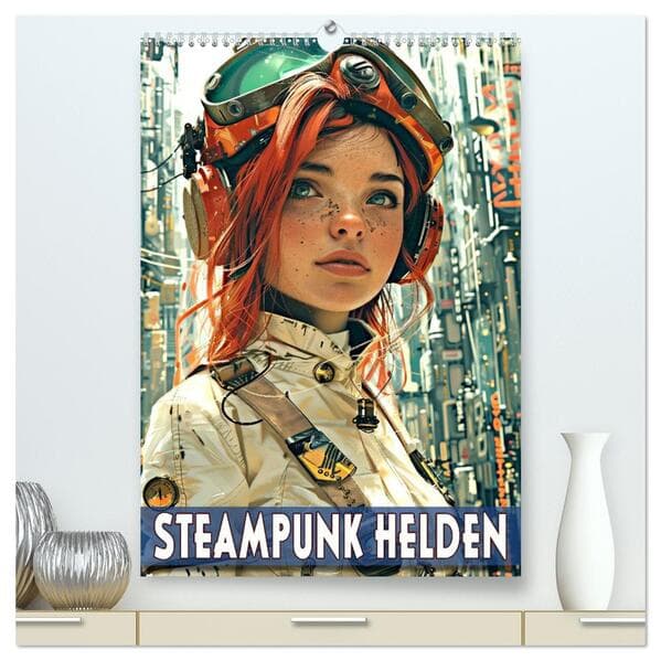 Steampunk Helden (hochwertiger Premium Wandkalender 2026 DIN A2 hoch), Kunstdruck in Hochglanz