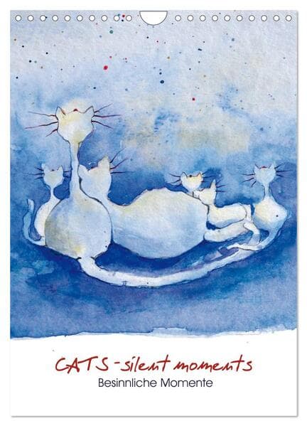 CATS - silent moments, besinnliche Momente (Wandkalender 2026 DIN A4 hoch), CALVENDO Monatskalender