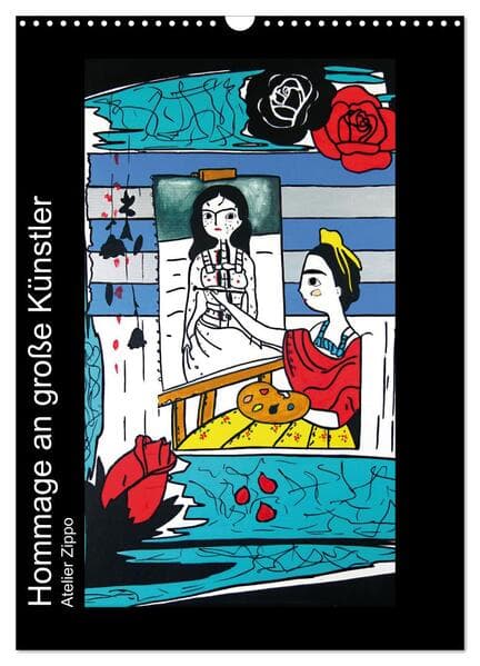 Hommage an große Künstler (Wandkalender 2026 DIN A3 hoch), CALVENDO Monatskalender