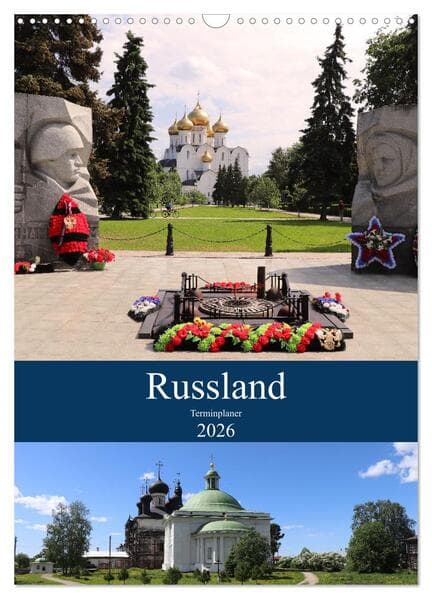 Russland - Terminplaner (Wandkalender 2026 DIN A3 hoch), CALVENDO Monatskalender