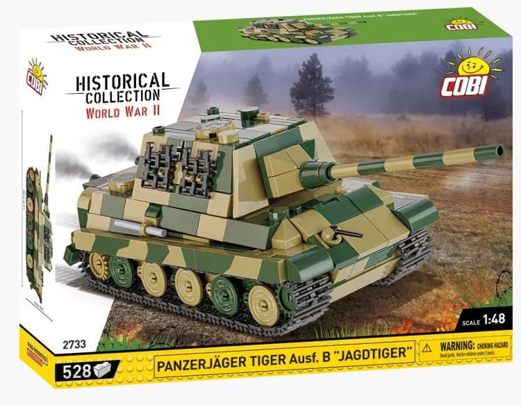 COBI Historical Collection 2733 - Panzerjäger Tiger Ausf.B Jagdtiger, WWII, Bausatz 1:48, 528 Klemmbausteine