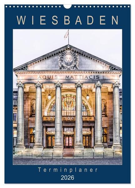 Wiesbaden Terminplaner (Wandkalender 2026 DIN A3 hoch), CALVENDO Monatskalender