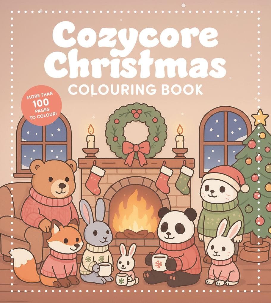 Cozycore Christmas Colouring Book