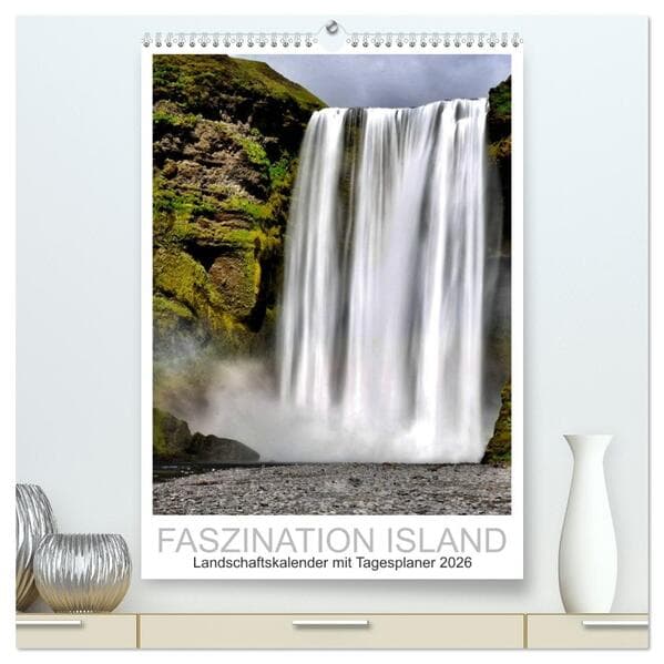 Faszination Island - Landschaftskalender mit Tagesplaner 2026 / Planer (hochwertiger Premium Wandkalender 2026 DIN A2 hoch), Kunstdruck in Hochglanz