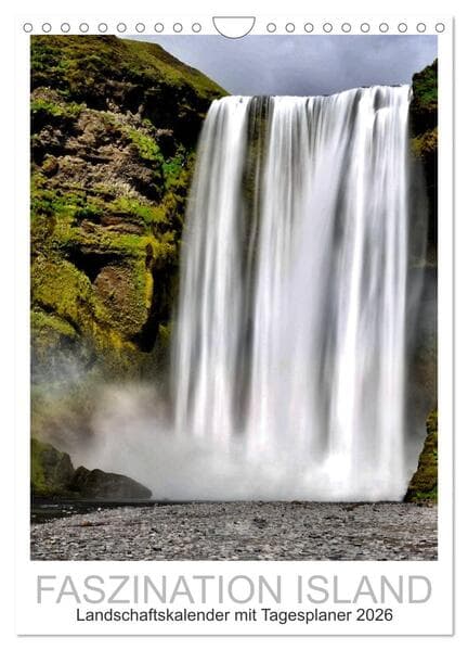 Faszination Island - Landschaftskalender mit Tagesplaner 2026 / Planer (Wandkalender 2026 DIN A4 hoch), CALVENDO Monatskalender