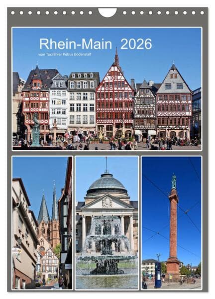Rhein-Main 2026 vom Taxifahrer Petrus Bodenstaff (Wandkalender 2026 DIN A4 hoch), CALVENDO Monatskalender
