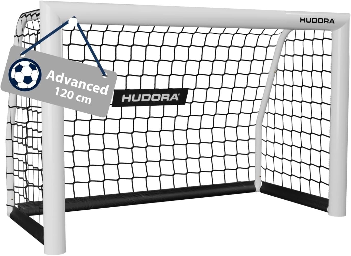 HUDORA 76952 - Fußballtor Advanced 120, weiß, Maße: 120x60x80cm