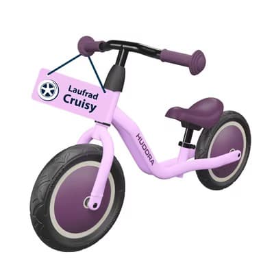 HUDORA 10921 - Laufrad Cruisy 10" lavender, für Kinder von 73-100 cm, Sitzhöhe: 24-31,5 cm