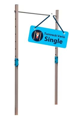 HUDORA 64005 - Turnreck Vario Single, höhenverstellbar, Turnstange bis zu 120 kg geeignet