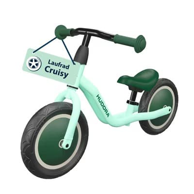 HUDORA 10922 - Laufrad Cruisy 10" mint, für Kinder von 78-100 cm, Sitzhöhe: 24-31,5 cm