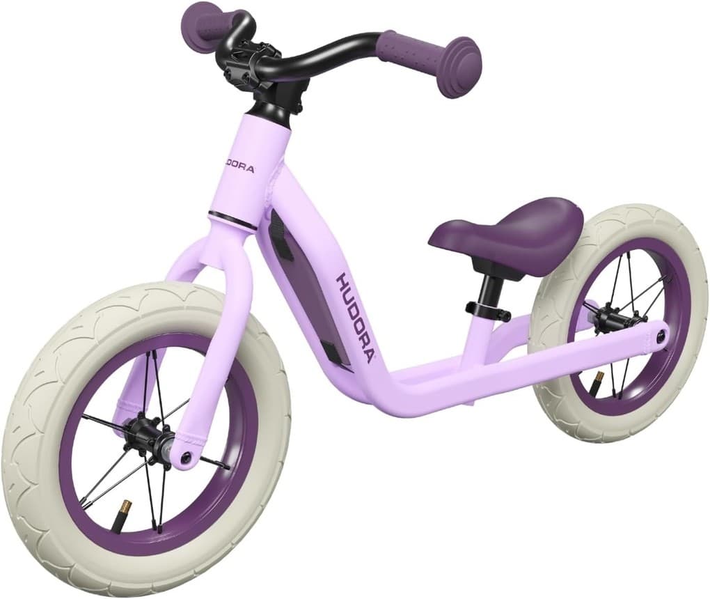 HUDORA 10931 - Laufrad Explory 12" lavender, für Kinder von 90-110 cm, Sitzhöhe: 27-37,5 cm
