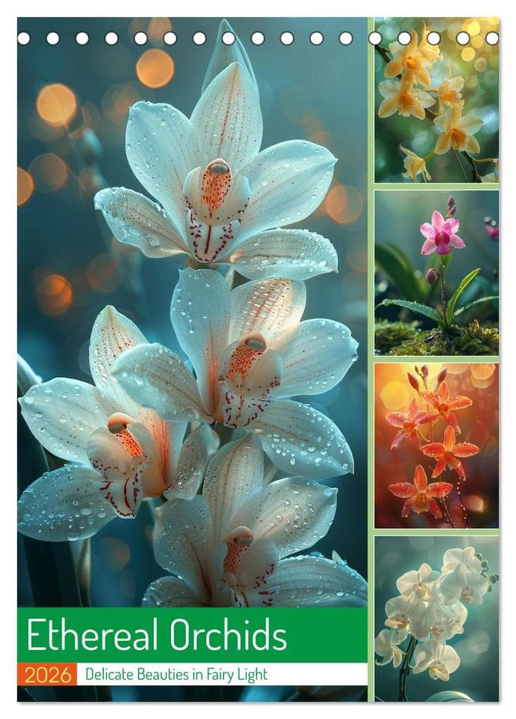 Ethereal Orchids (Desk Calendar 2026 DIN A5 portrait), CALVENDO 12 Month DeskCalendar