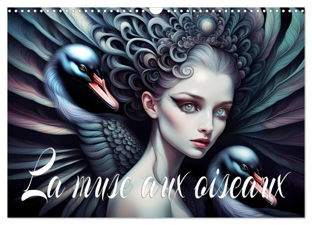 La muse aux oiseaux (Calendrier mural 2026 DIN A3 vertical), CALVENDO calendrier mensuel