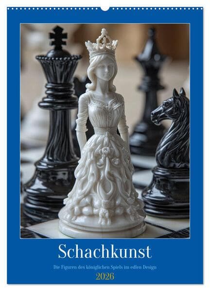 Schachkunst (Wandkalender 2026 DIN A2 hoch), CALVENDO Monatskalender