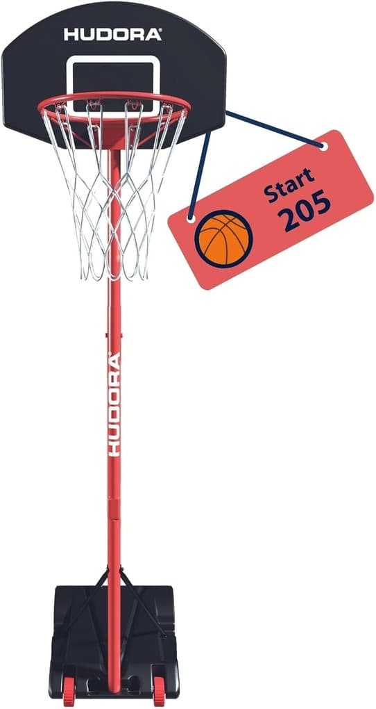 HUDORA 71640 - Basketballständer Start 205, red, transportabel
