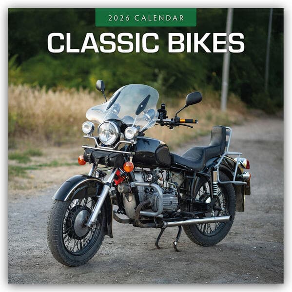 Classic Bikes 2026 Square Wall Calendar