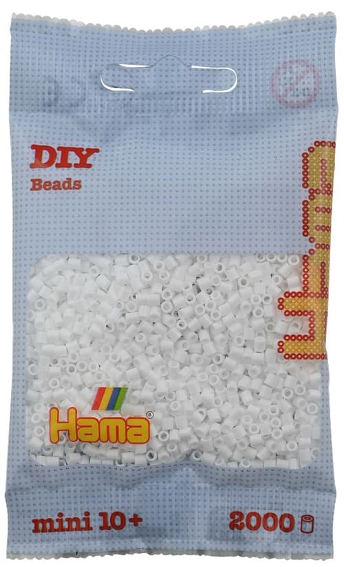 Hama - Mini-Perlen, 2000 Stück Weiß