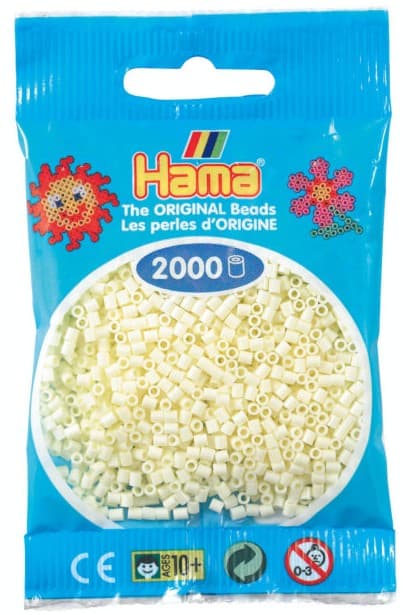 Hama - Mini-Perlen, 2000 Stück creme