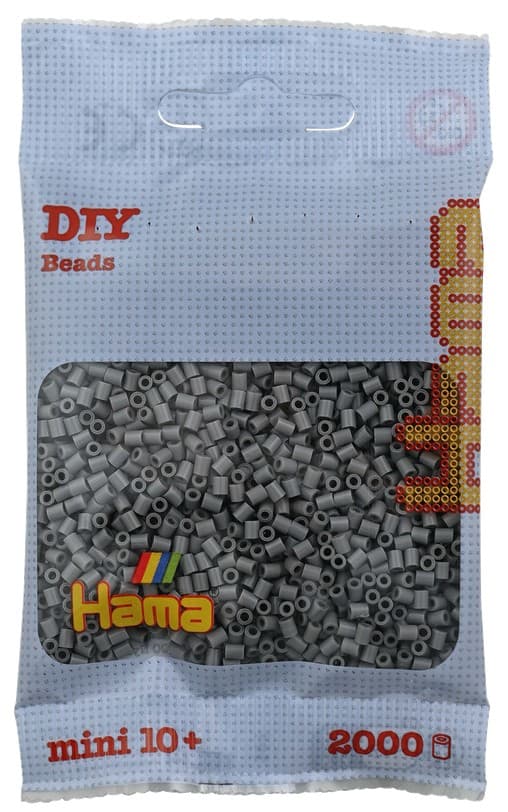 Hama - Mini-Perlen, 2000 Stück grau