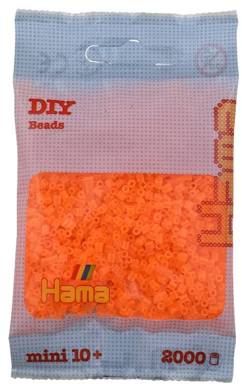 Hama - Mini-Perlen 2000 Stück neon-orange